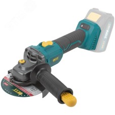 Шлифмашина угловая аккумуляторная 20 В, 3000-8500 об/мин, КлК 125 мм, 1,6 кг, регулировка оборотов, бесщеточный, коробка