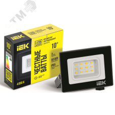 Прожектор СДО 06-10 светодиодный черный IP65 4000K