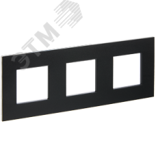 SKANDY Рамка 3-местная SK-F33Bl металл черный IEK