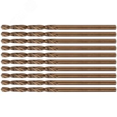 Сверла по металлу HSS с добавкой кобальта 5% Профи 2.0 мм (10 шт)