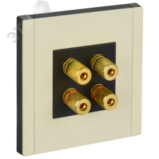 FORTE&PIANO Аудиорозетка 4-местная FP839M металл слоновая кость IEK