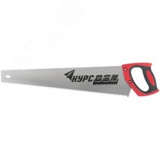 Ножовка по дереву универсальная, шаг 6.0 мм, пластиковая прорезиненная ручка 500 мм