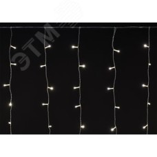 Гирлянда бахрома 4,5х0,7 м 200 светодиодов теплый белый свет IP44 прозрачный шнур 3 м 230 В мерцание транзит LIGHTING