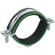 Скоба металлическая двухкомпонентная ELASTA с резиновым уплотнителем d=39-46 мм