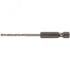 Сверло HSS по металлу,полированное, U-хвостовик под биту, инд.упаковка 2.5 мм