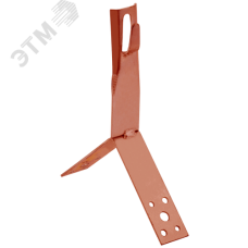 Держатель проводника круглого 6-8 мм для конька h 100 мм медь