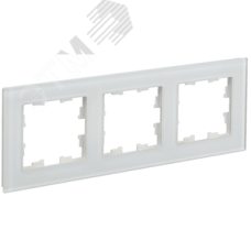 BRITE Рамка 3 поста РУ-3-2-Бр стекло белый матовый IEK