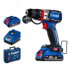 Дрель-шуруповерт бесщеточная, ударная 20 В, 70 Н·м, 2 АКБ LMS 2 А·ч, кейс, ПРОФЕССИОНАЛ