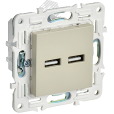 SKANDY Розетка USB A+A 3,1А SK-R15B бежевый IEK