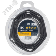 Трубка термоусадочная ТТУ нг-LS 6/3 черная (2м/упак) IEK