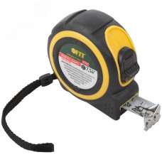 Рулетка ""Смарт"", калибр.лента, нейлон.покр., магн.крючок, прорезиненный корпус 7,5 м х 25 мм