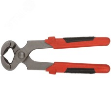 Клещи строительные ''Стандарт'', пластиковые красно-черные ручки 180 мм
