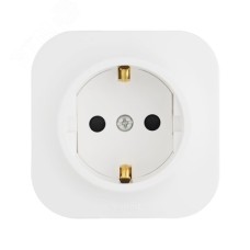 Розетка 1-местная для открытой установки с заземлением без защитных шторок 16А белый QUTEO