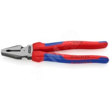 Плоскогубцы комбинированные рез твердая проволока 3мм рояльная струна (HRC 59) 25мм кабель 14мм (25мм) L=225мм черные двухкомпонентные рукоятки