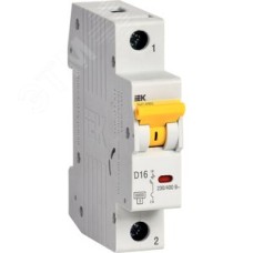 Выключатель автоматический ВА47-60МА без теплового расцепителя 1P 16А 6кА D