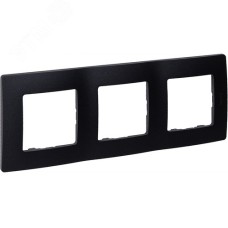 Рамка 3-местная антрацит ETIKA