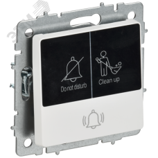 BRITE Кнопка звонка с индикацией для отелей 10А ВС10-1-9-БрАБ арктический белый IEK