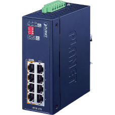 Инжектор/ PLANET IPOE-470 IP30 Industrial 4-port 10/100/1000T 95W 802.3bt PoE++ Injector Hub (240 Watts PoE budget, PoE Usage LED, BT&PoH/Force DIP switch, -40~75 degrees C, dual 48V~54V DC)