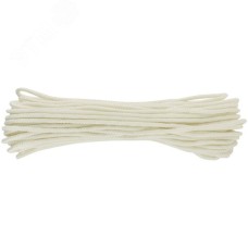 Фал капроновый плетеный 16-ти прядный с сердечником 6 мм х 20 м, р/н= 450 кгс