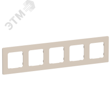 FLITE CLASSIC Рамка 5-местная РУ-5-К-ФлЛ льняной IEK