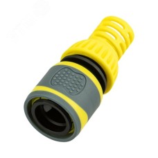 Коннектор для шланга, быстросъемный 1/2"" с термопластичной резиной и защитой от перегибов Профи