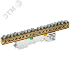 TEKFOR Шина PE земля неизолированная на универсальном держателе 8х12-18-Ж IEK