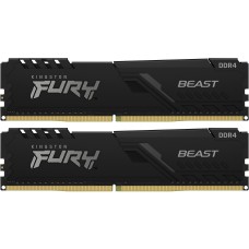 Память оперативная/ Kingston 16GB 3200MT/s DDR4 CL16 DIMM (Kit of 2) FURY Beast Black