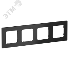 FLITE CLASSIC Рамка 4-местная РУ-4-К-ФлЧ черный IEK
