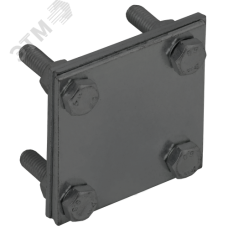 Зажим крестообразный с разделителем полоса-полоса 40 мм оцинкованная сталь TD