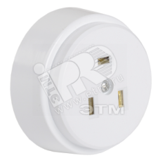 Розетка наружная разборная для плиты с заземлением 32А белая РПпл10-01-Ст