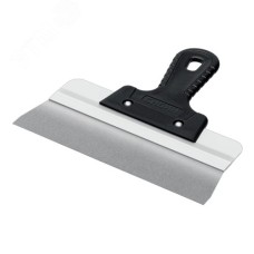 Шпатель усиленный фасадный нержавеющий, алюминиевая направляющая, 250 мм, 1к ручка