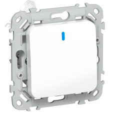 FLITE Выключатель 1-клавишный кнопочный проходной с индикацией 10А ВС61-2-1-ФлБ белый IEK