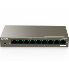 Коммутатор/ Tenda TEF1109P-8-63W  9-Port 10/100Mbps Desktop Switch With 8-Port PoE