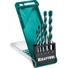 Набор сверл по керамограниту с твердосплавной пластиной KERAMO 5 шт: 4-5-6-8-10 мм