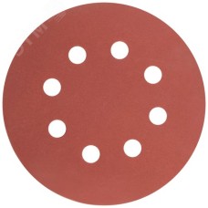 Круги шлифовальные с отверстиями (липучка), алюминий-оксидные, 125 мм, 5 шт Р 600 гибкая -14А