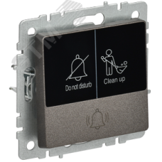 BRITE Кнопка звонка с индикацией для отелей 10А ВС10-1-9-БрТБ темная бронза IEK