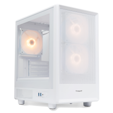 Корпус без блока питания/ Case HSPD M310, Mesh Mini-tower, White, TG, 0.4 SPCC, 3x120mm ARGB (Orbis F1) mATX, mITX 180/280/160mm 1x2.5", 1x3.5", 4xPCI 2xUSB-A 3.0 452x277x418mm
