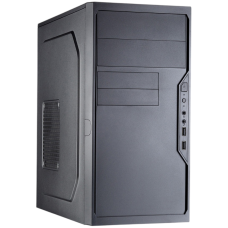 Корпус с блоком питания 500Вт./ Case Foxline FL-733 mATX case, black, w/PSU 500W 12cm, 1xPCIe(6pin), w/2xUSB2.0, w/pwr cord, w/o FAN