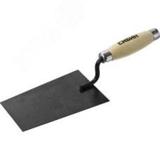 Кельма отделочника стальная, деревянная ручка, 175x110x90 мм