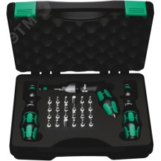 Набор динамометрических отвёрток 7445/46/47. Kraftform 25-550 дюйм фунт-сила 27 предметов комплектация: 2x 7400 Kraftform Регулируемая динамометрическая Отвёртка (25-290 дюйм фунт-сила) с быстросменным патроном Rapidaptor: 7445x1/4x2.5-11.