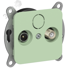 FLITE Розетка 2-местная TV+SAT экранированная оконечная РТВс-2-1-1-ФлФ фисташковый IEK