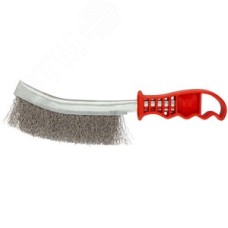Кордщетка с изогнутой пластиковой ручкой, стальная тип А