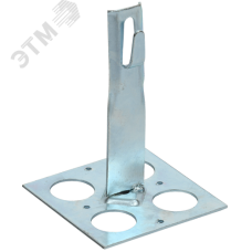 Держатель проводника круглого 6-8 мм для плоской кровли h 90 мм оцинкованная сталь HDZ