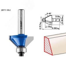 Фреза кромочная калевочная(фасочная) №9 30,2x13мм