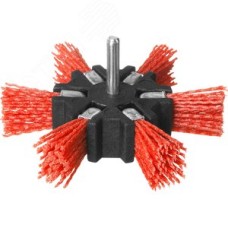 Щетка дисковая ''звезда'' для дрели, нейлоновая проволока с абразивным покрытием, 100мм ''Профессионал''.