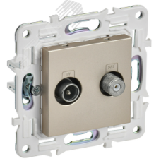 SKANDY Розетка двойная TV+SAT SK-A13Sh шампань IEK