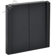 FORTE&PIANO Выключатель 2-клавишный с индикацией 10А FP106 черный IEK