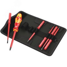 Набор отвёрток-насадок диэлектрических с рукояткой-держателем Набор Kraftform Kompakt VDE 7 Universal 2 7 предметов