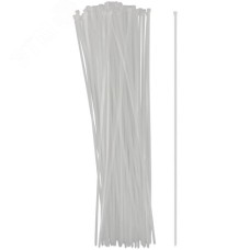 Хомуты нейлоновые для проводов, белые 100 шт.,  4,8х500 мм