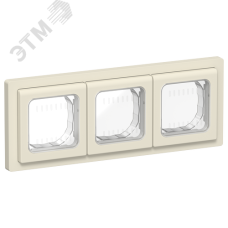 FLITE Рамка 3-местная IP55 Рпро-3-55-ФлСл сливочный IEK